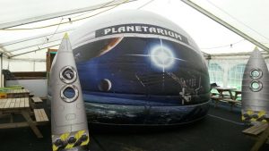 science birthday party in planetarium 